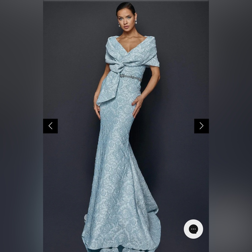 Terani Couture Light Blue Embroidered Mother of the Bride/Groom Dress ($292 OBO)